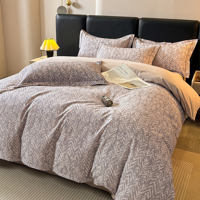 91家纺网 家纺一手货源 找家纺 帛美家纺 2025新款全棉加厚款数码印花磨毛四件套 花序