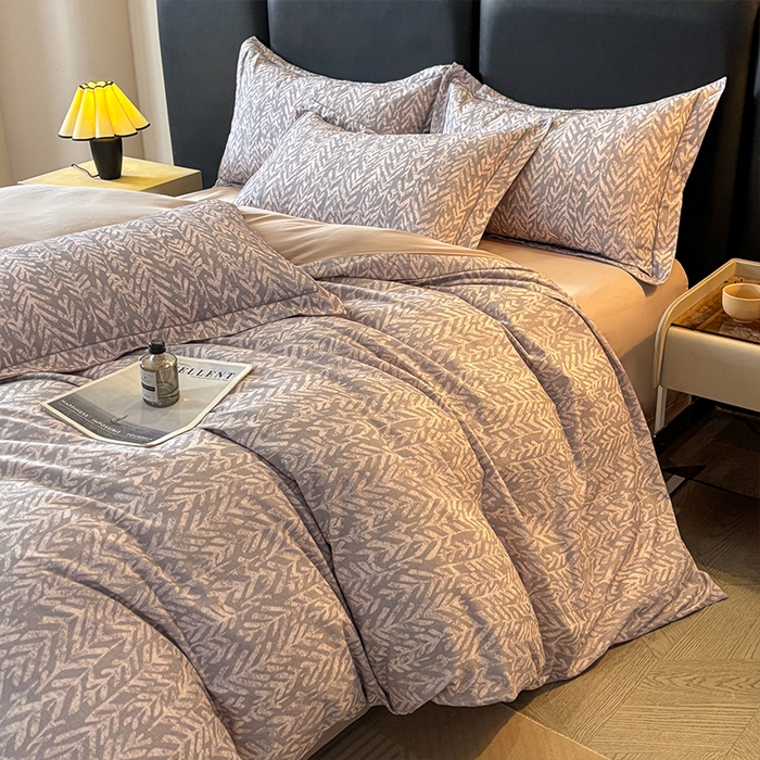 91家纺网 家纺一手货源 找家纺 帛美家纺 2025新款全棉加厚款数码印花磨毛四件套 花序