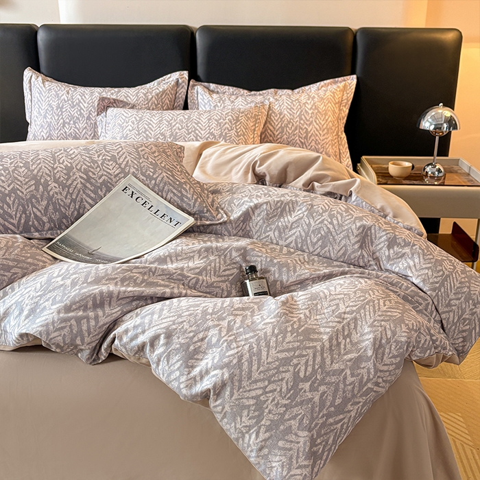 91家纺网 家纺一手货源 找家纺 帛美家纺 2025新款全棉加厚款数码印花磨毛四件套 花序