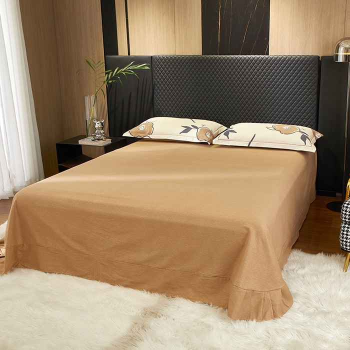 91家纺网 家纺一手货源 找家纺 帛美家纺 2025新款全棉加厚款数码印花磨毛四件套 花至