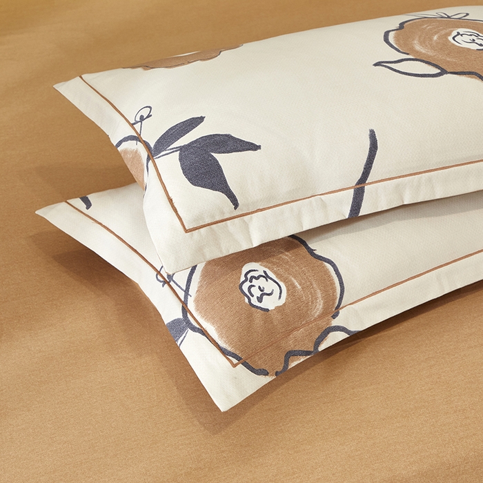 91家纺网 家纺一手货源 找家纺 帛美家纺 2025新款全棉加厚款数码印花磨毛四件套 花至