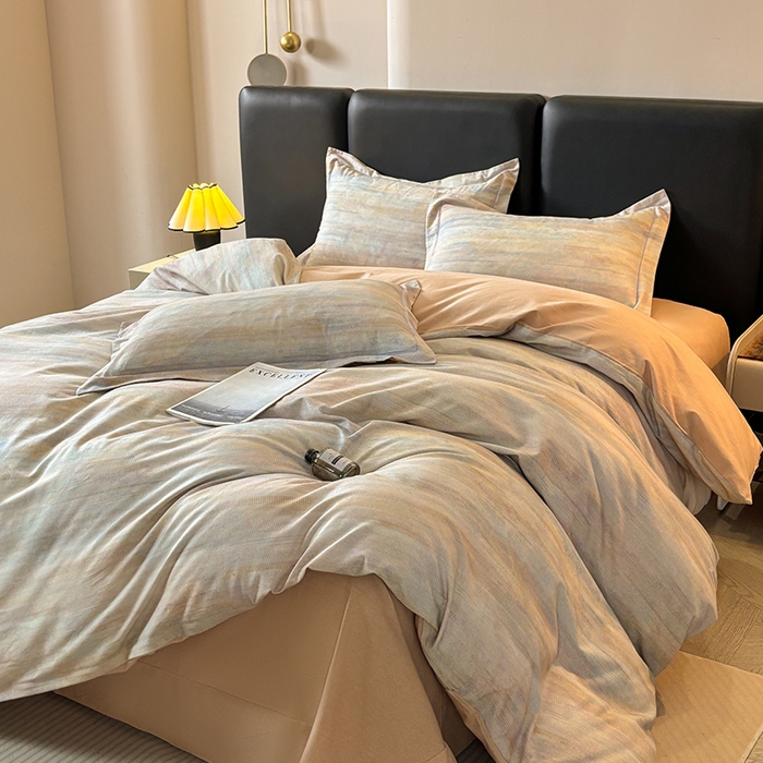 91家纺网 家纺一手货源 找家纺 帛美家纺 2025新款全棉加厚款数码印花磨毛四件套 华尔兹