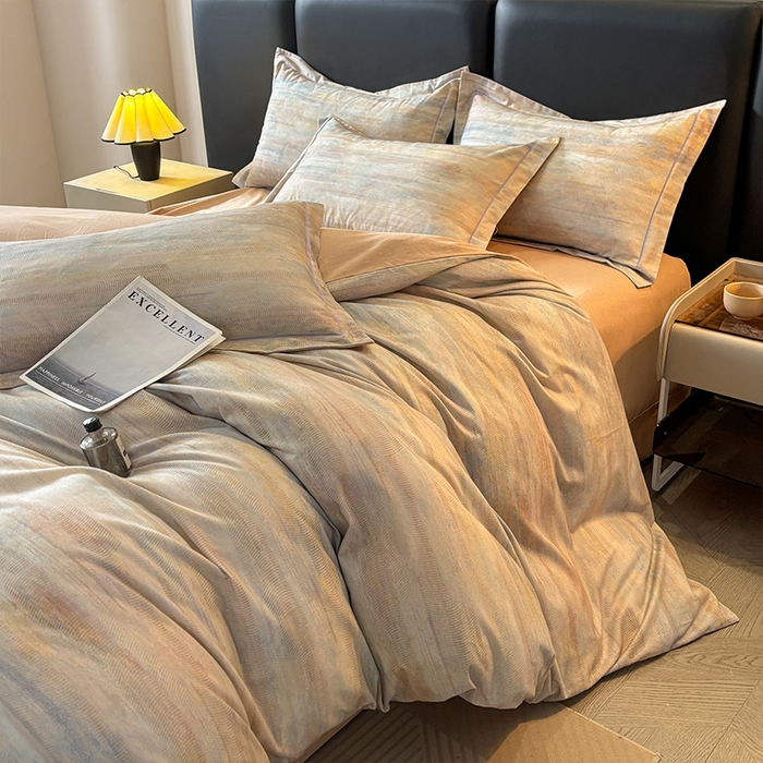 91家纺网 家纺一手货源 找家纺 帛美家纺 2025新款全棉加厚款数码印花磨毛四件套 华尔兹