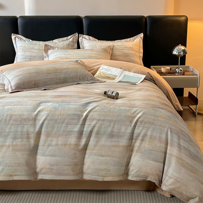 91家纺网 家纺一手货源 找家纺 帛美家纺 2025新款全棉加厚款数码印花磨毛四件套 华尔兹