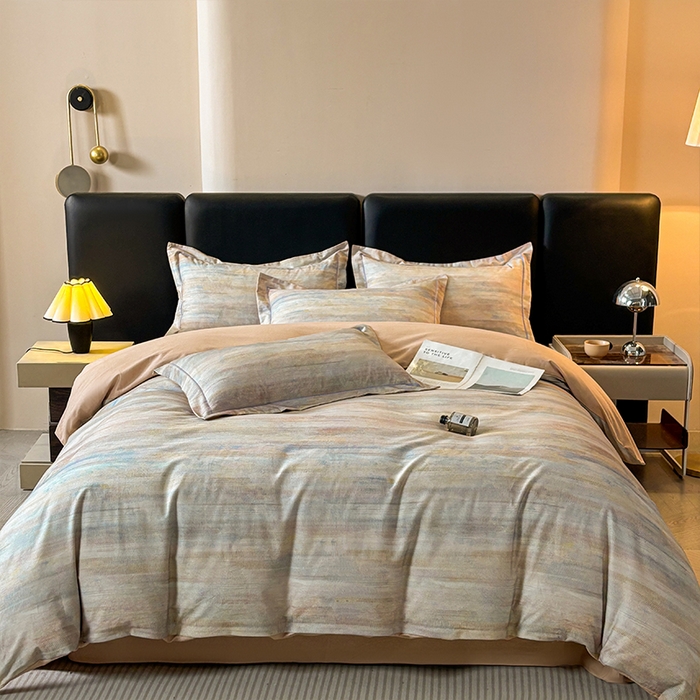 91家纺网 家纺一手货源 找家纺 帛美家纺 2025新款全棉加厚款数码印花磨毛四件套 华尔兹