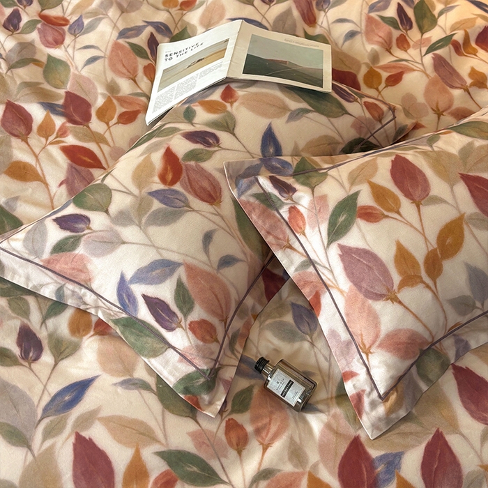 91家纺网 家纺一手货源 找家纺 帛美家纺 2025新款全棉加厚款数码印花磨毛四件套 景秋