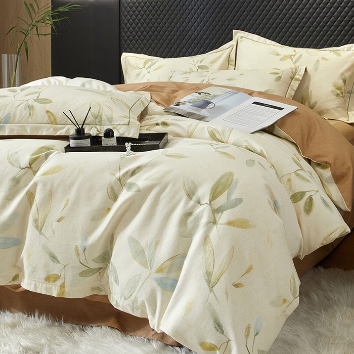 91家纺网 家纺一手货源 找家纺 帛美家纺 2025新款全棉加厚款数码印花磨毛四件套 乐莹