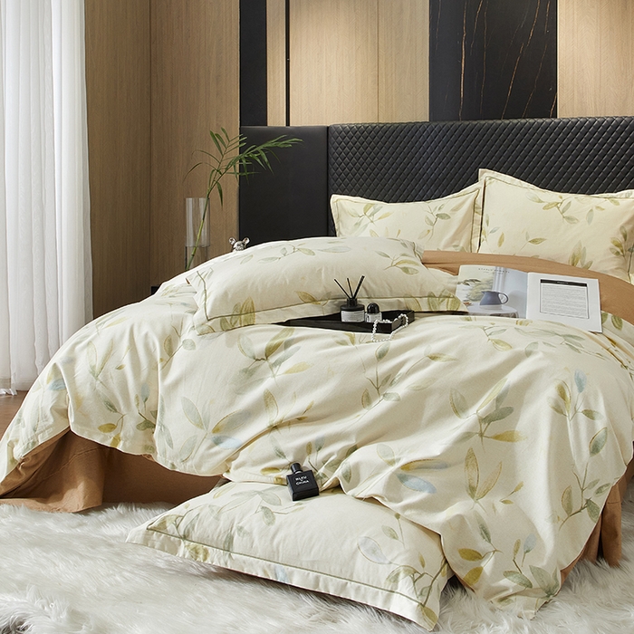 91家纺网 家纺一手货源 找家纺 帛美家纺 2025新款全棉加厚款数码印花磨毛四件套 乐莹