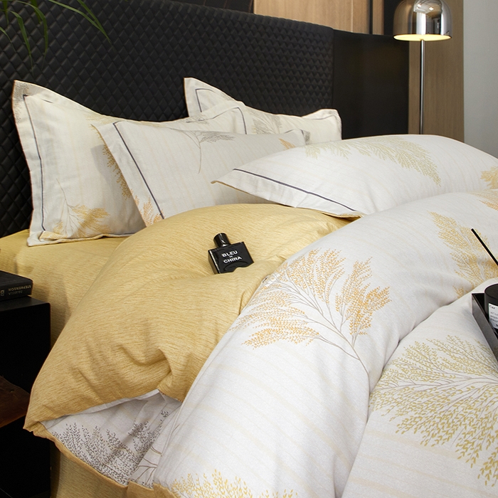 91家纺网 家纺一手货源 找家纺 帛美家纺 2025新款全棉加厚款数码印花磨毛四件套 墨上枝