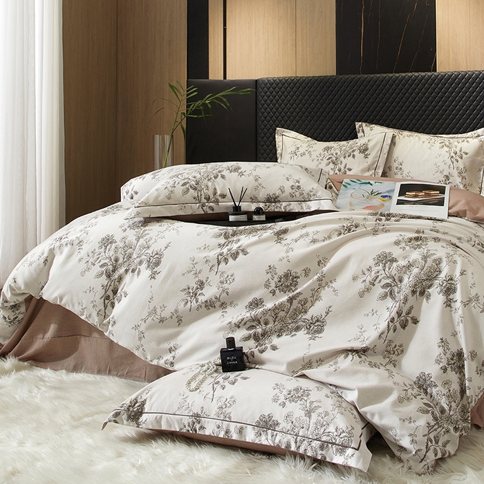 91家纺网 家纺一手货源 找家纺 帛美家纺 2025新款全棉加厚款数码印花磨毛四件套 森屿集