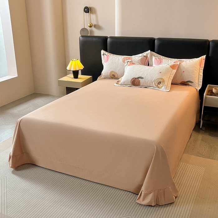 91家纺网 家纺一手货源 找家纺 帛美家纺 2025新款全棉加厚款数码印花磨毛四件套 水果派对