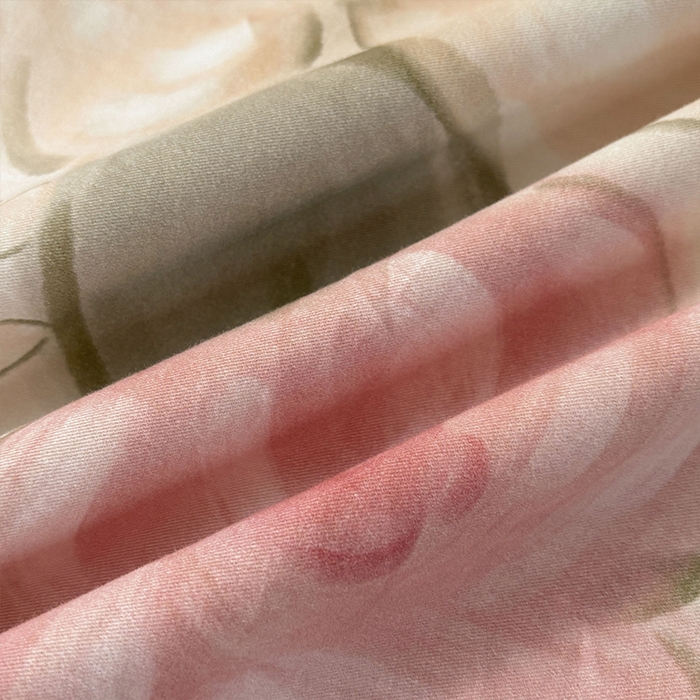 91家纺网 家纺一手货源 找家纺 帛美家纺 2025新款全棉加厚款数码印花磨毛四件套 桃汐