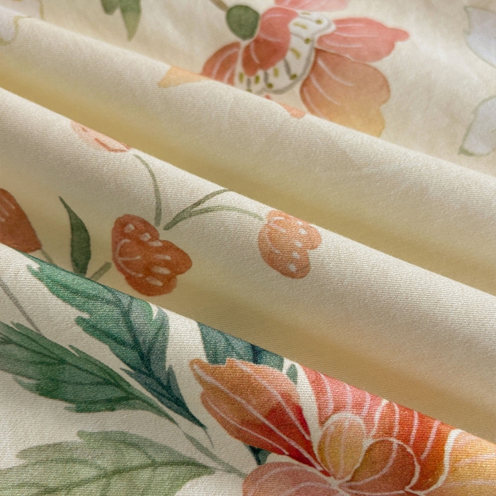 91家纺网 家纺一手货源 找家纺 帛美家纺 2025新款全棉加厚款数码印花磨毛四件套 温辰花语