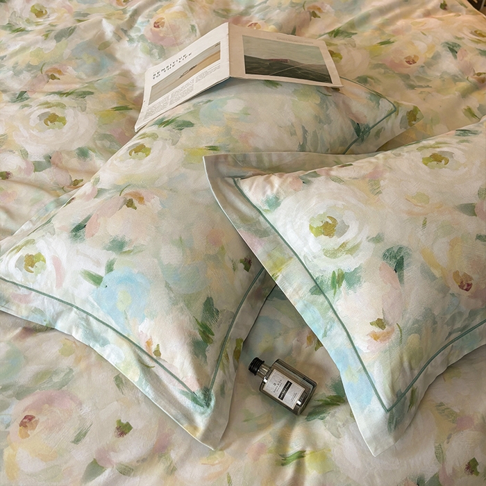 91家纺网 家纺一手货源 找家纺 帛美家纺 2025新款全棉加厚款数码印花磨毛四件套 心柔