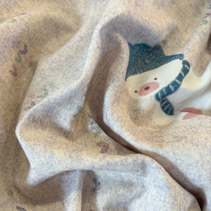 91家纺网 家纺一手货源 找家纺 帛美家纺 2025新款全棉加厚款数码印花磨毛四件套 幸运熊