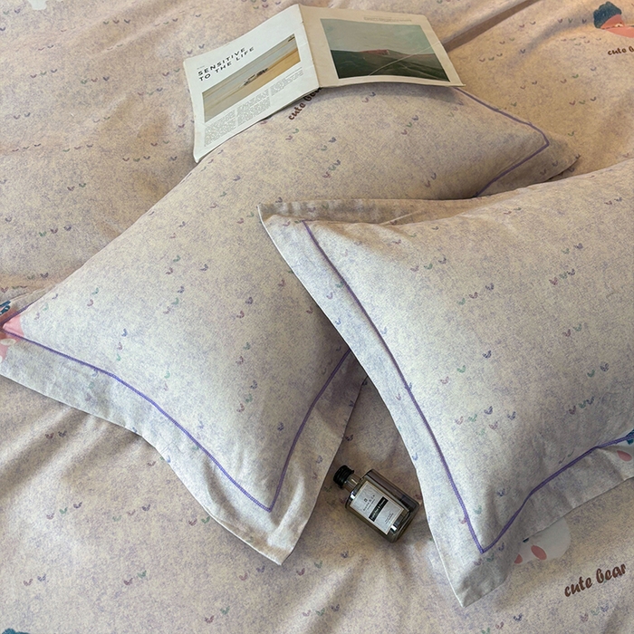 91家纺网 家纺一手货源 找家纺 帛美家纺 2025新款全棉加厚款数码印花磨毛四件套 幸运熊