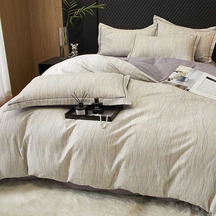 91家纺网 家纺一手货源 找家纺 帛美家纺 2025新款全棉加厚款数码印花磨毛四件套 寻意