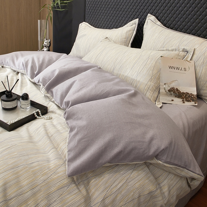 91家纺网 家纺一手货源 找家纺 帛美家纺 2025新款全棉加厚款数码印花磨毛四件套 寻意