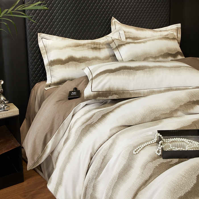 91家纺网 家纺一手货源 找家纺 帛美家纺 2025新款全棉加厚款数码印花磨毛四件套 一生之水