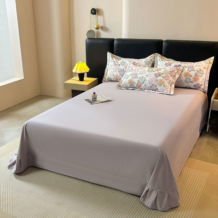 91家纺网 家纺一手货源 找家纺 帛美家纺 2025新款全棉加厚款数码印花磨毛四件套 忆甜