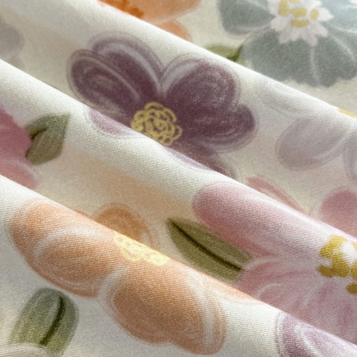 91家纺网 家纺一手货源 找家纺 帛美家纺 2025新款全棉加厚款数码印花磨毛四件套 忆甜