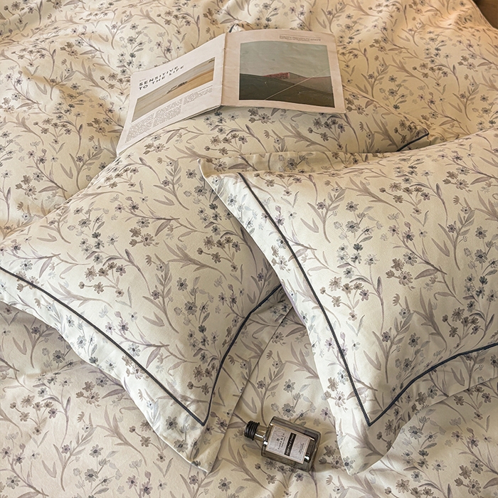 91家纺网 家纺一手货源 找家纺 帛美家纺 2025新款全棉加厚款数码印花磨毛四件套 樱贝