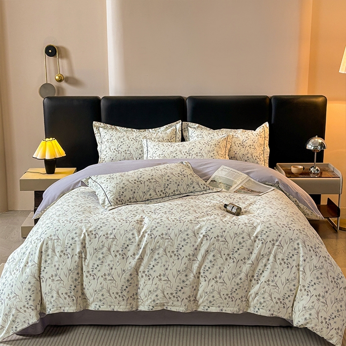 91家纺网 家纺一手货源 找家纺 帛美家纺 2025新款全棉加厚款数码印花磨毛四件套 樱贝