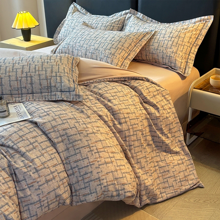 91家纺网 家纺一手货源 找家纺 帛美家纺 2025新款全棉加厚款数码印花磨毛四件套 追影