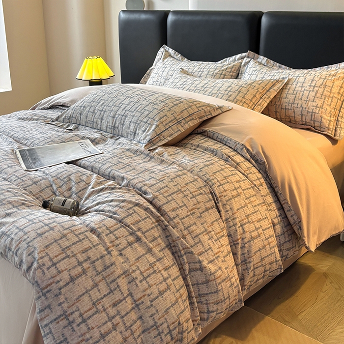 91家纺网 家纺一手货源 找家纺 帛美家纺 2025新款全棉加厚款数码印花磨毛四件套 追影