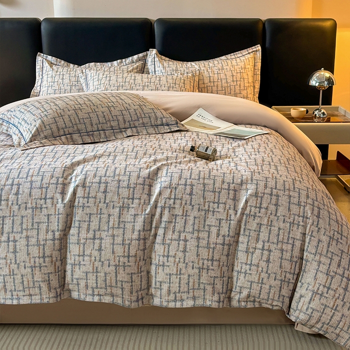 91家纺网 家纺一手货源 找家纺 帛美家纺 2025新款全棉加厚款数码印花磨毛四件套 追影