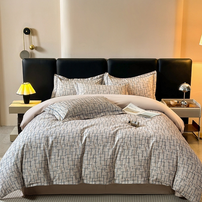 91家纺网 家纺一手货源 找家纺 帛美家纺 2025新款全棉加厚款数码印花磨毛四件套 追影