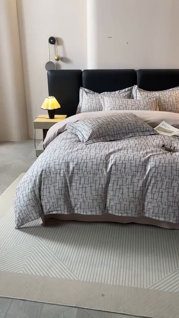 91家纺网 家纺一手货源 找家纺 帛美家纺 2025新款全棉加厚款数码印花磨毛四件套 追影