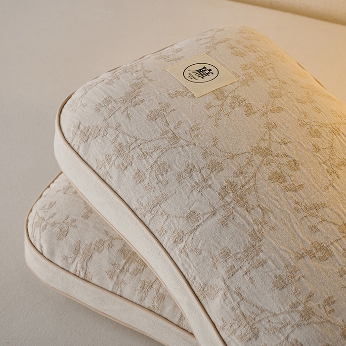 91家纺网 家纺一手货源 找家纺 （总）明星枕业 2025新款棉麻荞麦枕纯棉成人枕头亚麻提花家用学枕芯生助睡眠可拆卸护颈