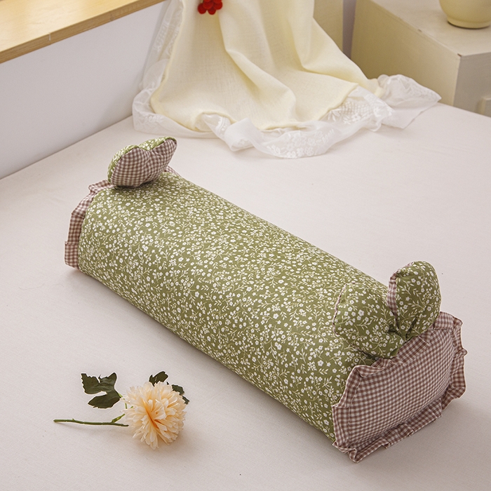 91家纺网 家纺一手货源 找家纺 眠多宝 2025新款全棉双层纱萌兔荞麦护颈枕枕头枕芯 花千朵