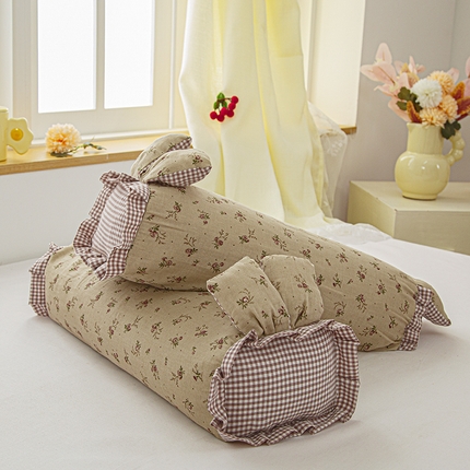 91家纺网 家纺一手货源 找家纺 眠多宝 2025新款全棉双层纱萌兔荞麦护颈枕枕头枕芯 绮梦