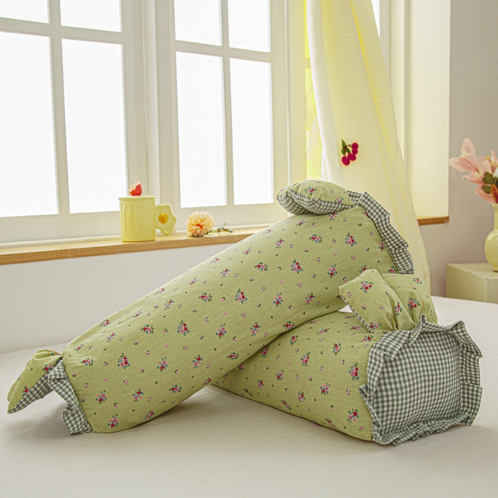 91家纺网 家纺一手货源 找家纺 眠多宝 2025新款全棉双层纱萌兔荞麦护颈枕枕头枕芯 花影