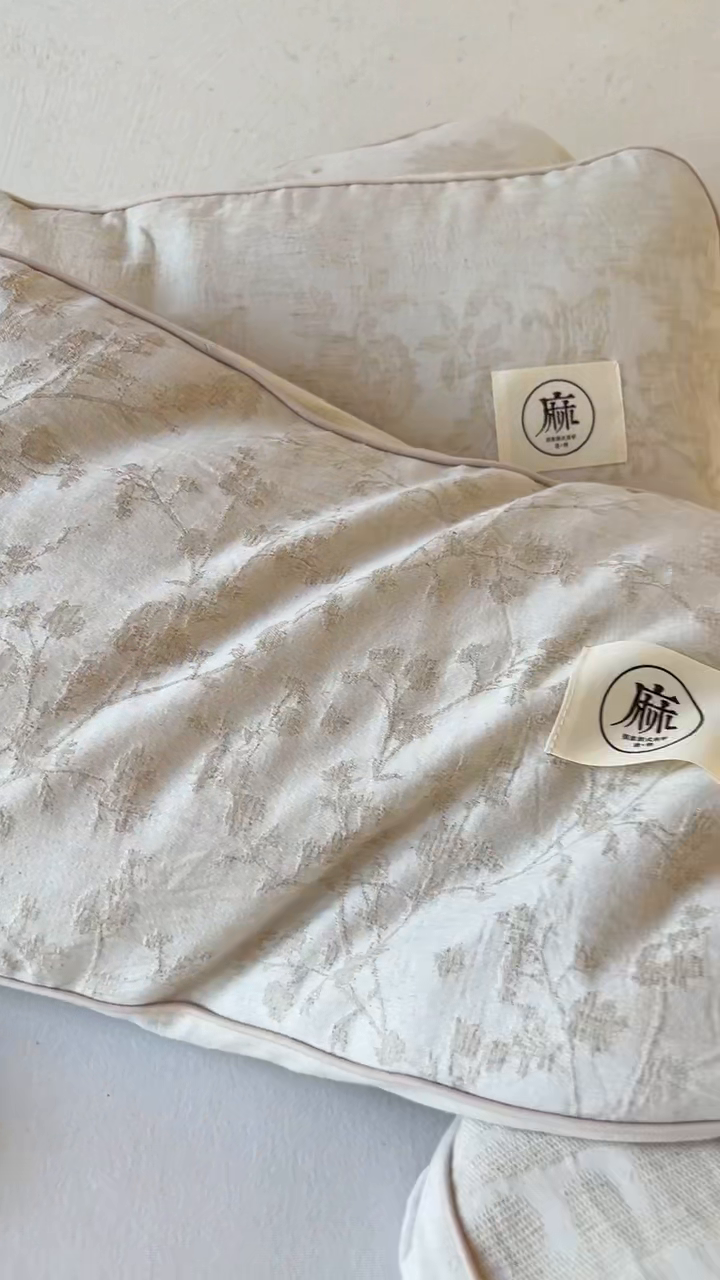 91家纺网 家纺一手货源 找家纺 （总）明星枕业 2025新款棉麻荞麦枕纯棉成人枕头亚麻提花家用学枕芯生助睡眠可拆卸护颈