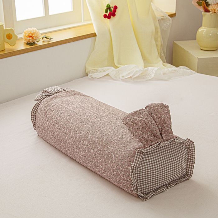 91家纺网 家纺一手货源 找家纺 眠多宝 2025新款全棉双层纱萌兔荞麦护颈枕枕头枕芯 繁花