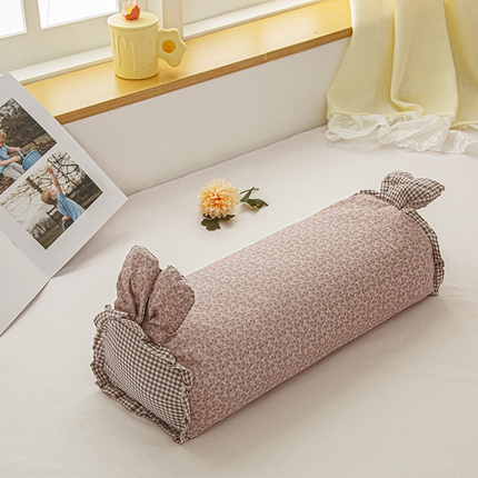 91家纺网 家纺一手货源 找家纺 眠多宝 2025新款全棉双层纱萌兔荞麦护颈枕枕头枕芯 繁花