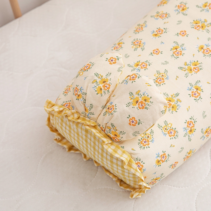 91家纺网 家纺一手货源 找家纺 眠多宝 2025新款全棉双层纱萌兔荞麦护颈枕枕头枕芯 花语