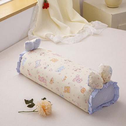 眠多宝 2025新款全棉双层纱萌兔荞麦护颈枕枕头枕芯 兔语丛林