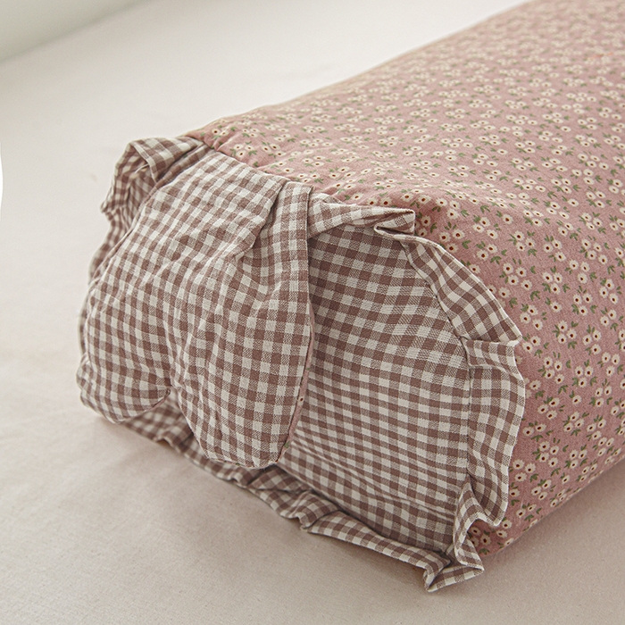 91家纺网 家纺一手货源 找家纺 眠多宝 2025新款全棉双层纱萌兔荞麦护颈枕枕头枕芯 繁花