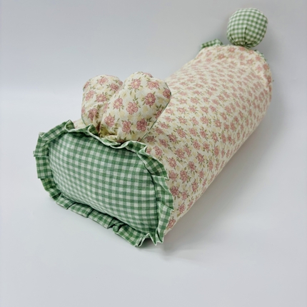 91家纺网 家纺一手货源 找家纺 眠多宝 2025新款全棉双层纱萌兔荞麦护颈枕枕头枕芯 堇香格