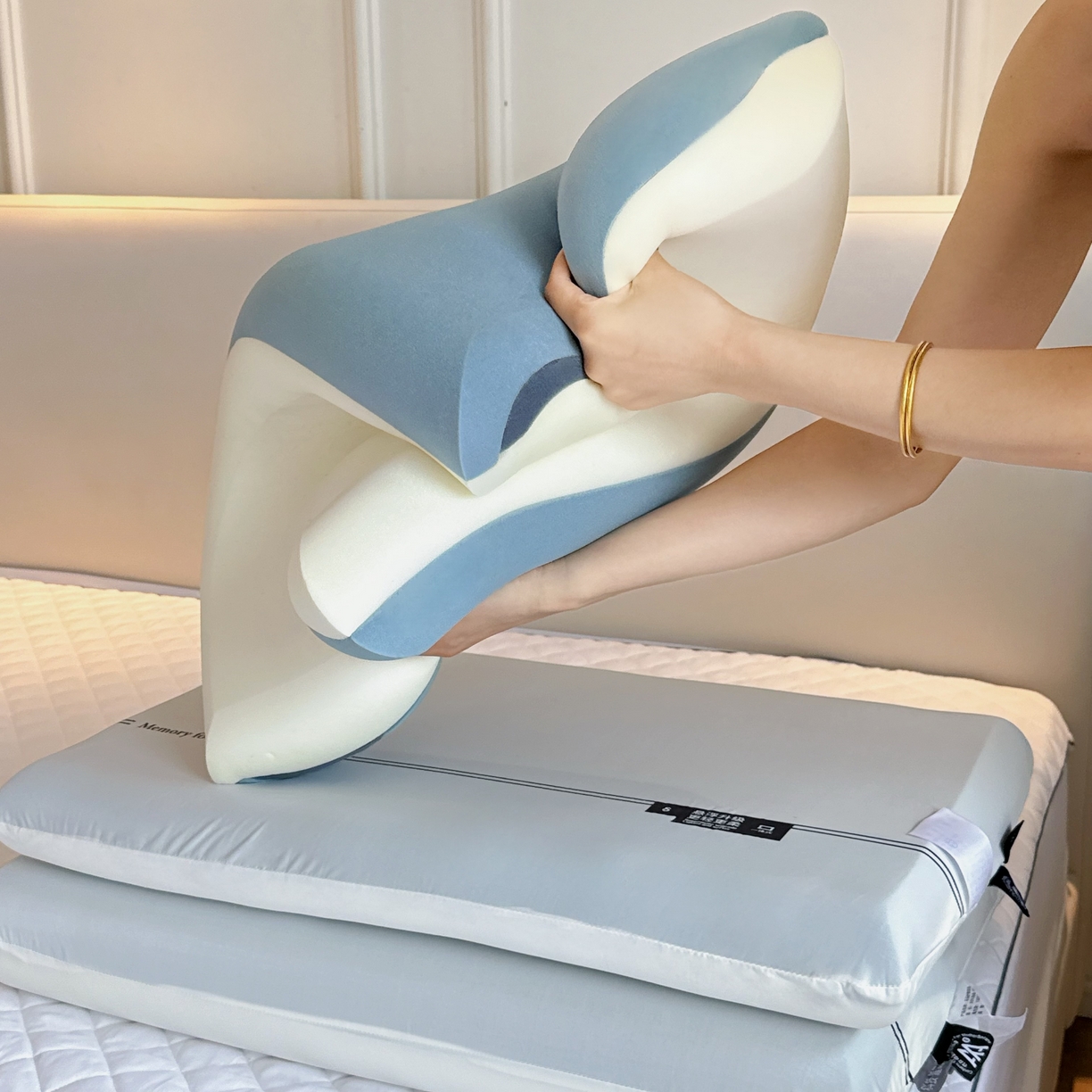 91家纺网 家纺一手货源 找家纺 （总）兜米家居 2025新款升级三芯零压记忆绵枕Pro酒店同款深睡记忆枕枕头枕芯