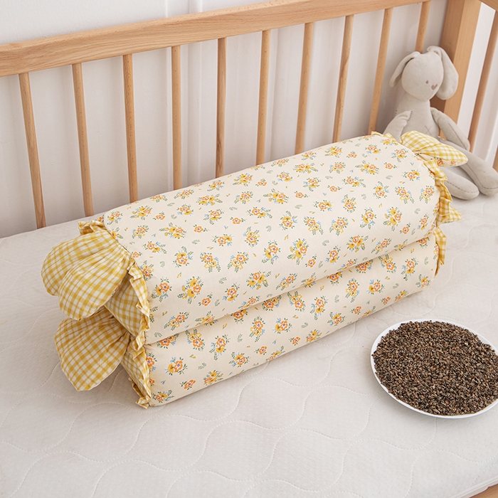 91家纺网 家纺一手货源 找家纺 眠多宝 2025新款全棉双层纱萌兔荞麦护颈枕枕头枕芯 花语