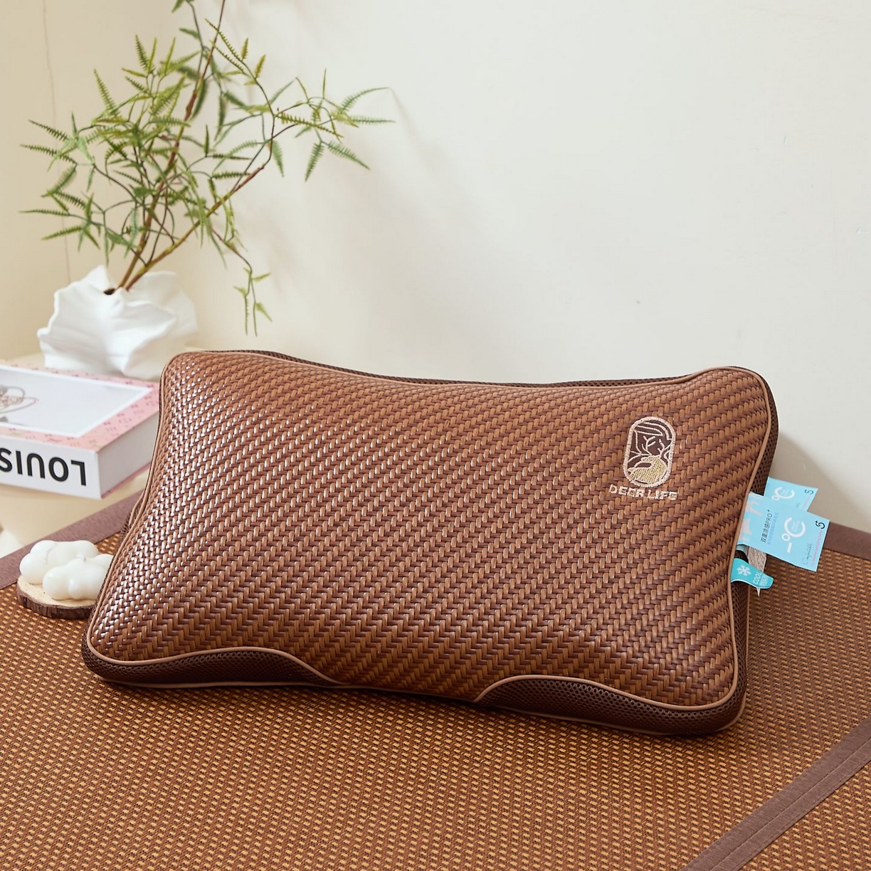 91家纺网 家纺一手货源 找家纺 （总）眠多宝 2025新款冰藤立体PE荞麦枕枕头枕芯古藤