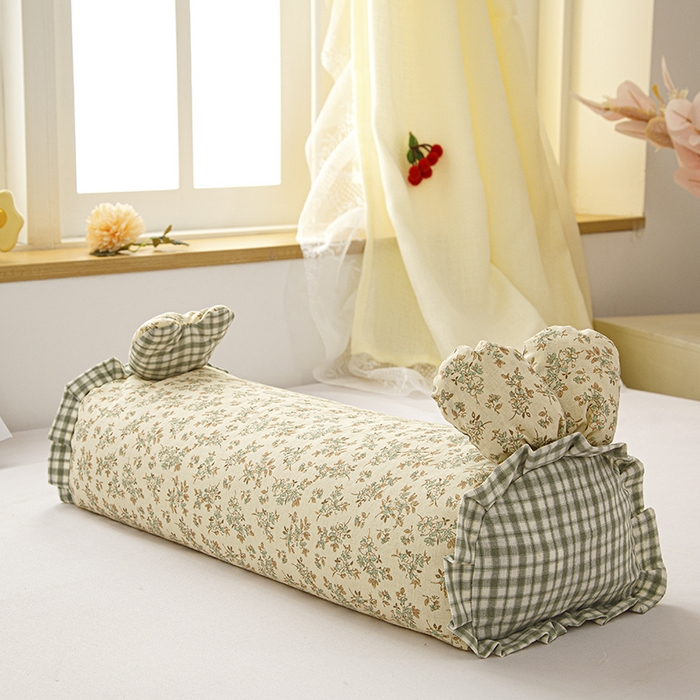 91家纺网 家纺一手货源 找家纺 眠多宝 2025新款全棉双层纱萌兔荞麦护颈枕枕头枕芯 蝶舞