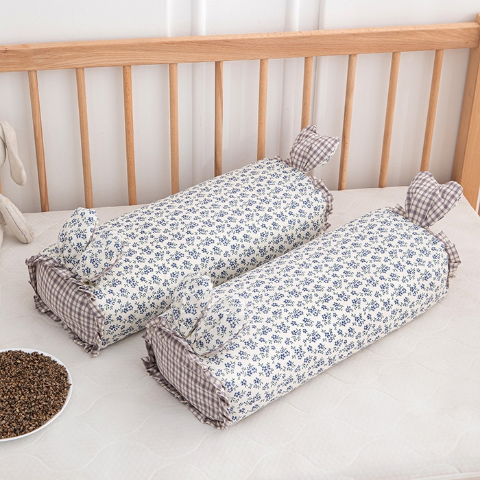 91家纺网 家纺一手货源 找家纺 眠多宝 2025新款全棉双层纱萌兔荞麦护颈枕枕头枕芯 仙草