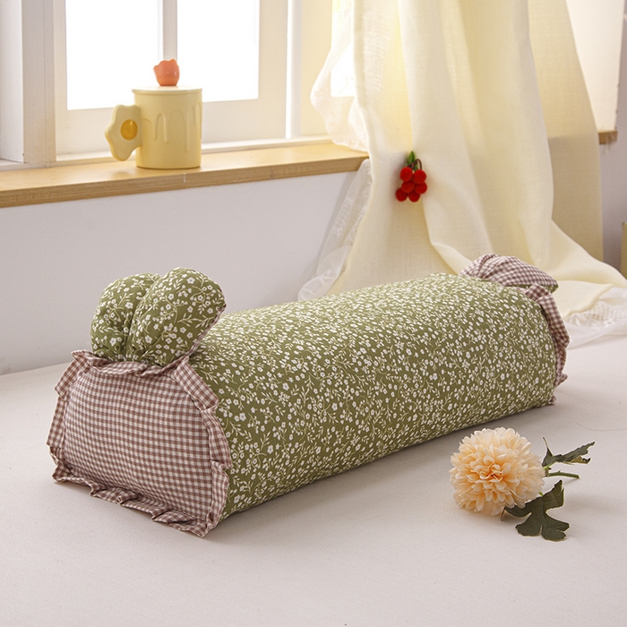 91家纺网 家纺一手货源 找家纺 眠多宝 2025新款全棉双层纱萌兔荞麦护颈枕枕头枕芯 花千朵