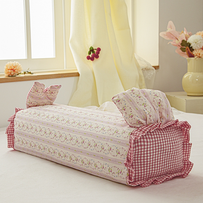 91家纺网 家纺一手货源 找家纺 眠多宝 2025新款全棉双层纱萌兔荞麦护颈枕枕头枕芯 清风